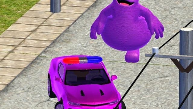 Grimace vs Police SuperCar