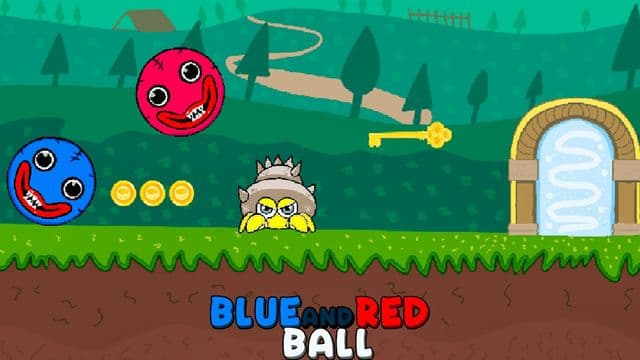 Blue and Red Ball